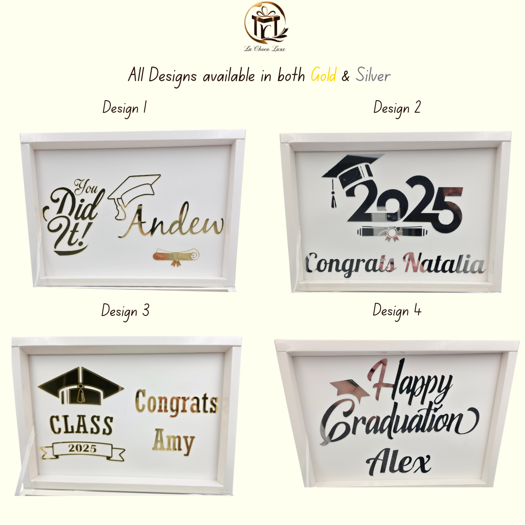Personalized Graduation Chocolate Gift Box – Class of 2025 | Congrats Grad Party Favor