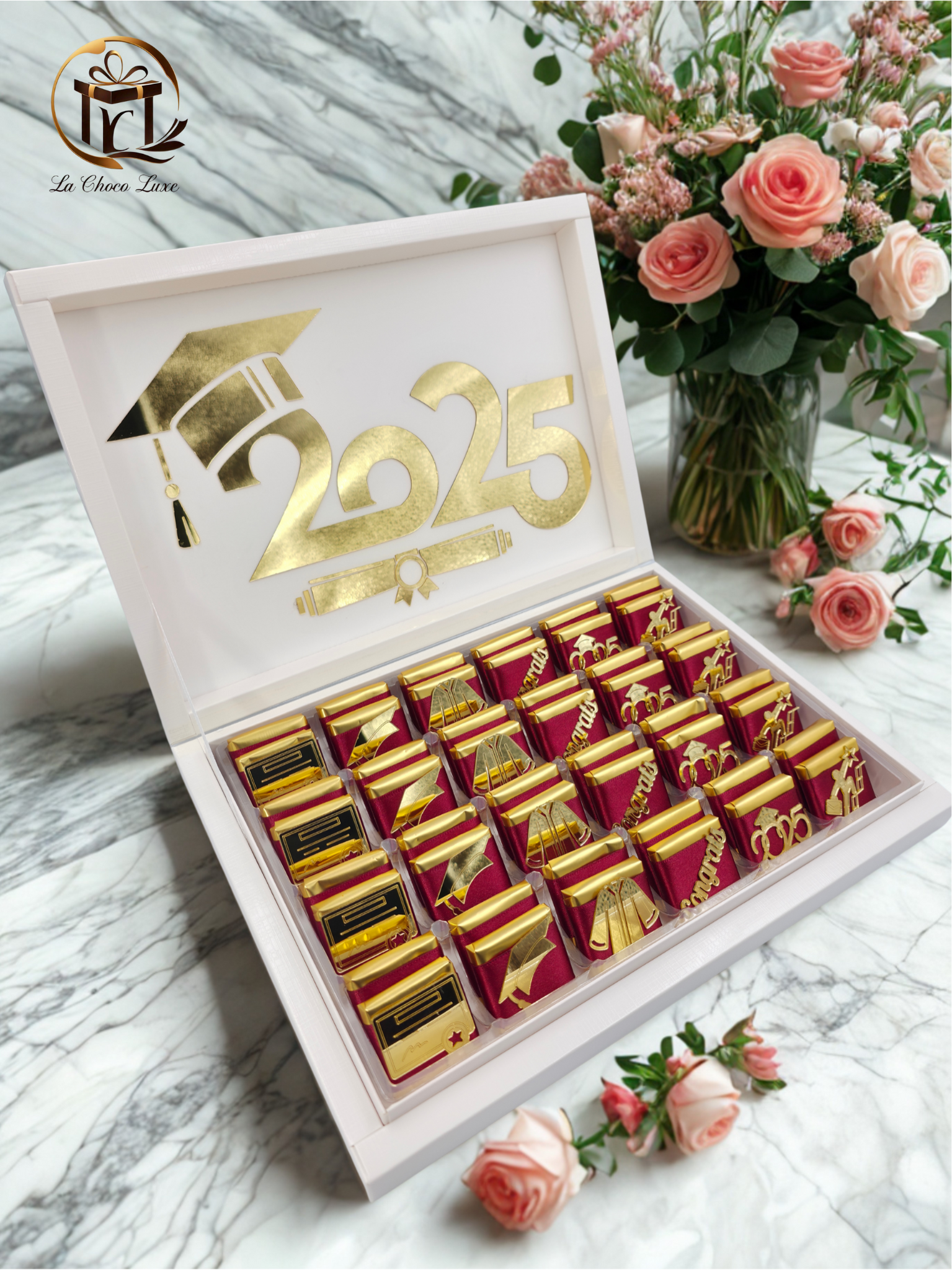 Personalized Graduation Chocolate Gift Box – Class of 2025 | Congrats Grad Party Favor