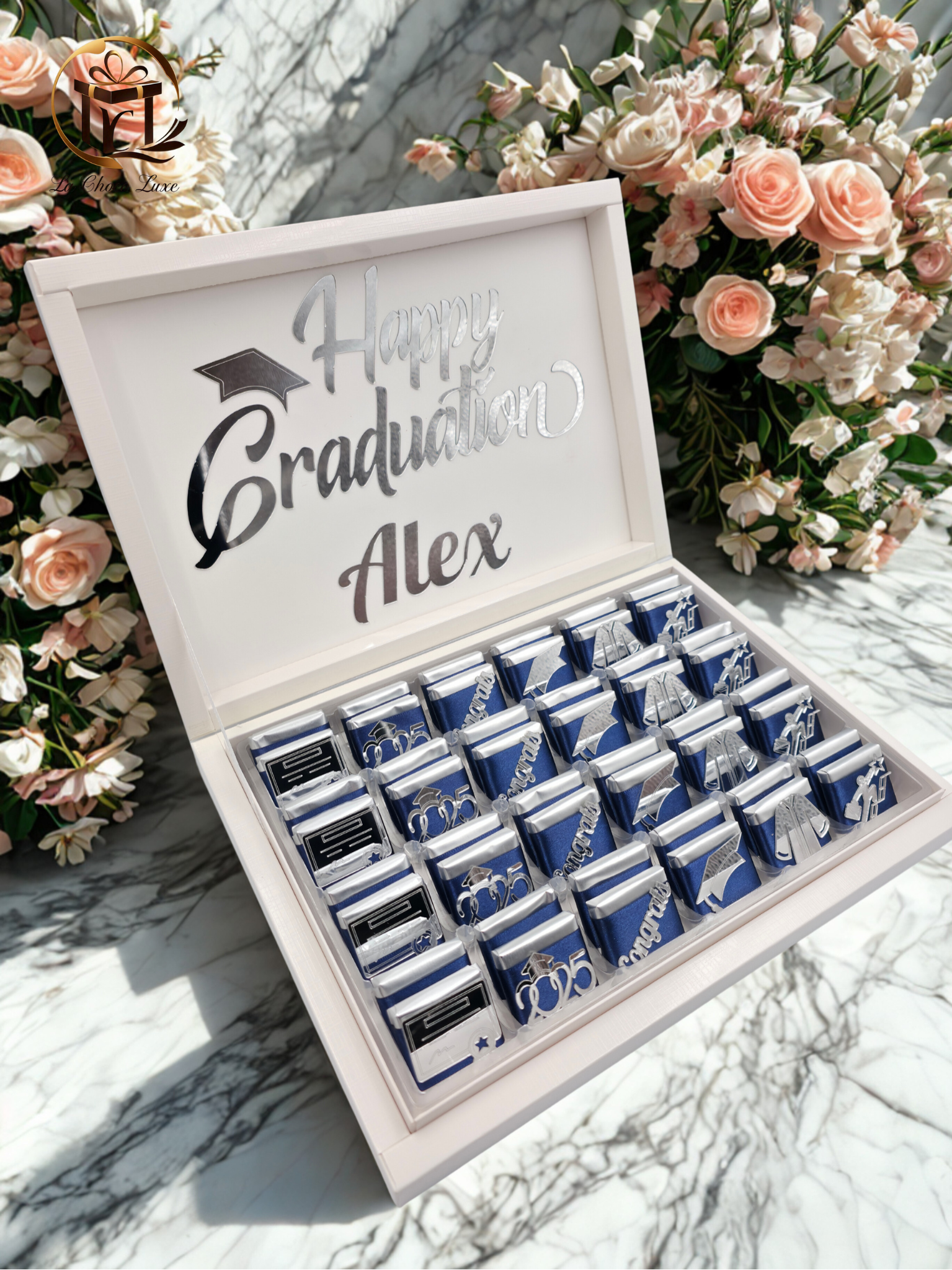Personalized Graduation Chocolate Gift Box – Class of 2025 | Congrats Grad Party Favor