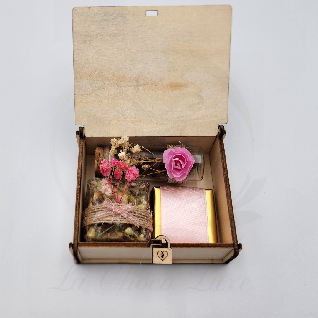 Square Shaped Wooden Wedding or Engagement Box